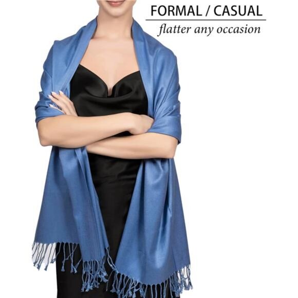 Pashmina Scarf for Women, Shawls and Wraps for Evening Dresses - Picture 4 of 7